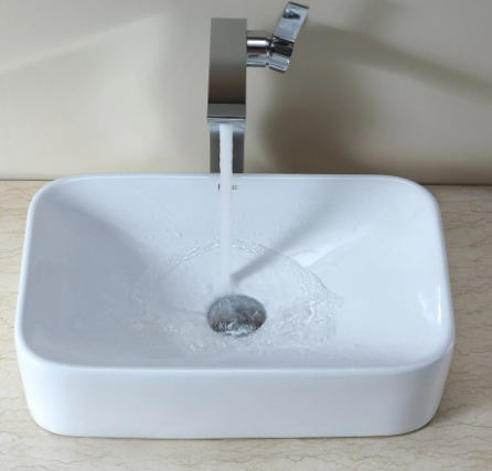 Kraus White Rectangular Vessel Sink White